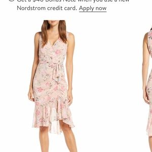 Eliza J chiffon ruched dress